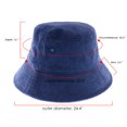 thumbnail image 5 of Corduroy Bucket Hat Lightweight Casual Solid Color Unisex Cotton Fishing Hat, Navy, 5 of 5
