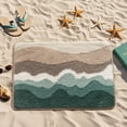 thumbnail image 6 of FRABE Beach Bathroom Rugs, Non Slip Bath Mat Ultra Soft Washable Absorbent Quick Dry, Ocean Sea Theme Bath Rug for Shower Floor, Kitchen Decor, Kids Room,Multicolor 20" x 32", 6 of 11