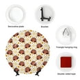 thumbnail image 4 of Kdxio Fall Turkey Bone China Decorative Plate Ceramic Decorative Plate for Home Office Wall Stand Decorative Plates for Home Bedroom-8in, 4 of 6