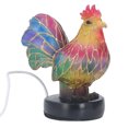 thumbnail image 1 of LED Animal Table Lamp, 5.1in Height USB 5V Plug Stained Resin Rooster Table Lamp  For Bedroom, 1 of 8