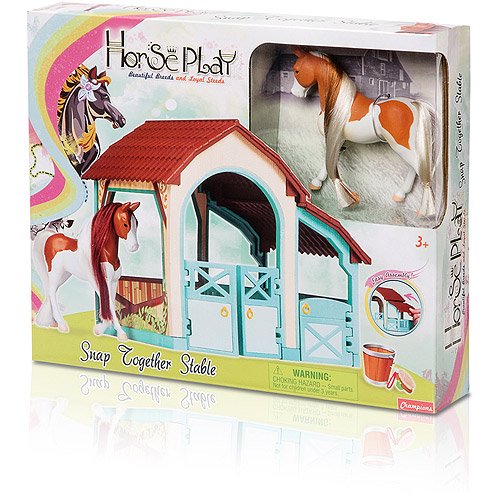 Horse Play Horse and Snap Together Stable Set