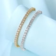 thumbnail image 7 of Tennis Bracelet for Women|3MM Cubic Zirconia|White/Yellow Gold Plated Bracelets|4-Prong-Setting CZ|Size 6.5-8.5 Inch, 7 of 7