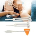 thumbnail image 4 of 3 Pcs Aluminum Alloy Silver Neurological Tuning Fork and Percussion Hammer Set 128Hz+256Hz, 4 of 5