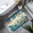 thumbnail image 3 of 1pc Oceanic Shells Absorbent Non-Slip Bathroom Thickened Flannel Rug Decor,Soft,Quick Drying,Suitable For Indoor/outdoor Use,Bathrooms,Bedrooms,Kitchens,Terrace,Laundry Rooms,16"x24", 3 of 7