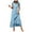 Blue, variant on CAICJ98 Women's 2025 Summer Long Dresses casual Boho Short Sleeve V Neck Swiss Dot Ruffle Tiered Maxi Dress Smocked Cocktail Dresses for Women Green,S