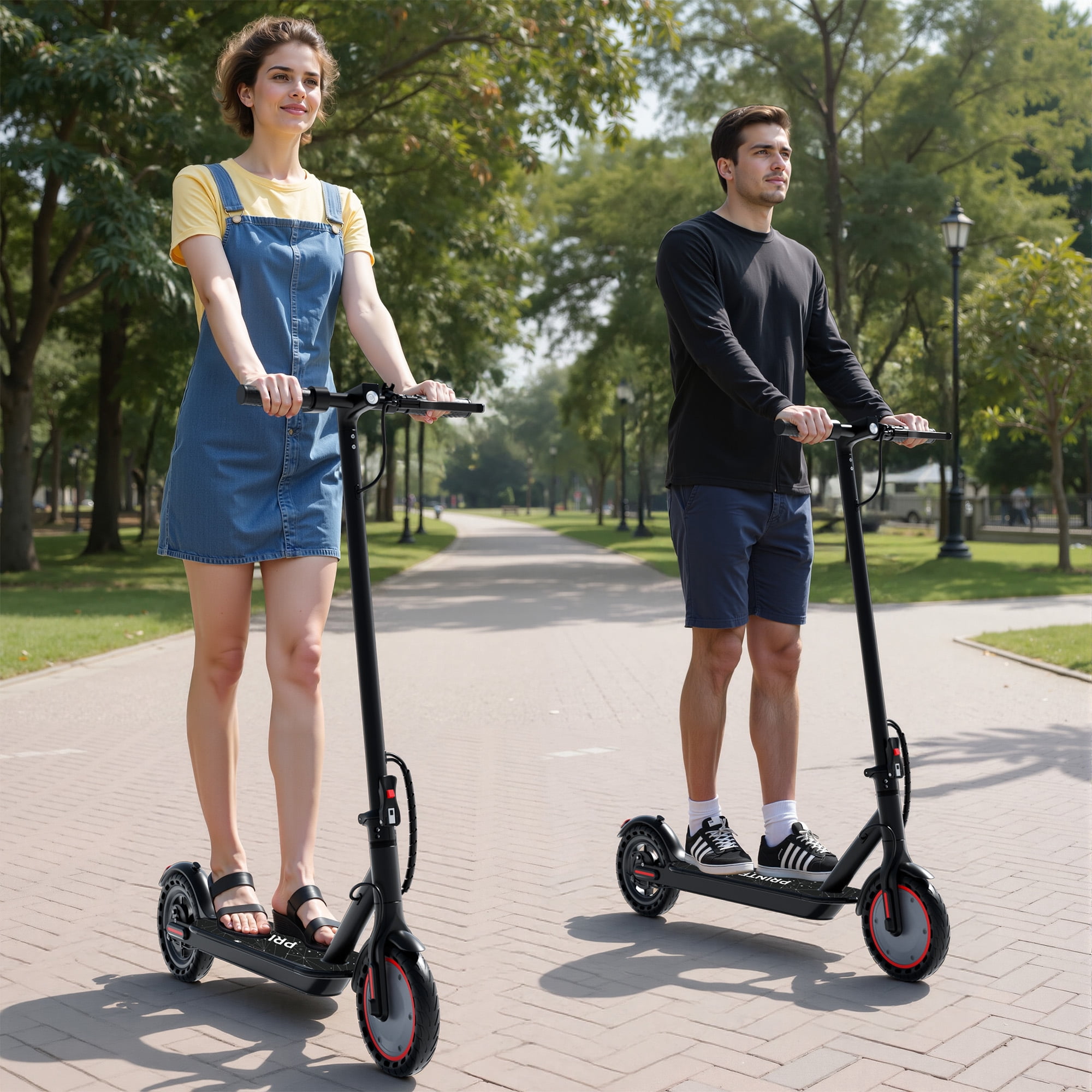 PRINTE N6 Electric Scooter 350W with LCD Display Waterproof APP 19MPH for Adult and Teen UL2272