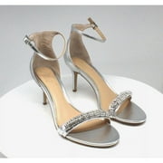 Badgley Mischka Women's Randy Ornamented Sandals Silver Size 8M