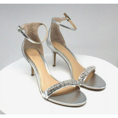 Badgley Mischka Women's Randy Ornamented Sandals Silver Size 8M
