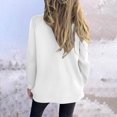 thumbnail image 5 of Hueook Sweaters for Women Trendy Striped Sweater Women Women's Casual with Solid Color Hollow Out Round Neck Knitted Sweater White M, 5 of 8