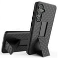 thumbnail image 4 of Case with Clip for Galaxy S23 FE Phone, Nakedcellphone Textured Slim Hard Shell Cover with Stand and [Rotating/Ratchet] Belt Hip Holster Holder Combo for Samsung SM-S711 (2023), 4 of 8