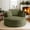 Green, variant on CKEASEAN 53.5" Corduroy Oversized Round Chaise Longue Chair Indoor, Upholstered Cloud Couch with Throw Pillow, Deep Seat Single Lounge Floor Sofa Chair for Living Room/Office, No Assembly Required