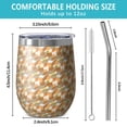 thumbnail image 5 of Leopard Print 12oz Stainless Steel Insulated Wine Tumbler with Lid and Straw – Double Wall Vacuum Mug for Hot & Cold Drinks, 304 Steel Interior, Sweat-Free Design, 5 of 5