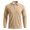 thumbnail image 4 of LWavelet Long Sleeve Polo Shirts for Men Casual Button Dress Knit Golf Shirt Classic Business Office Collared Shirts, 4 of 7