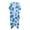 Blue Tropical Palm & Floral Print, variant on Women's Watercolor Gradient Butterfly Kimono - Lightweight Breathable Beach Cover Up | Flowy Open Front Cardigan for Summer Vacation & Poolside