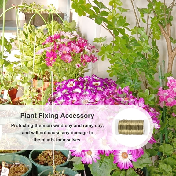 NIAIZEK Golden Iron Wire Roll for Gardening and Flower Arrangement, Floral Wire for Plant Support and Crafting