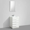 thumbnail image 2 of Blossom Positano 24 Inch Wall-Mounted Floating Vanity Set in Matte White with Acrylic Sink and Side Cabinet, 2 of 3