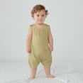 thumbnail image 2 of Sngxgn Girl Baby Girls Ruffle Sleeve Bodysuit Toddler Girl Shirts Jumpsuit(Khaki,66), 2 of 6