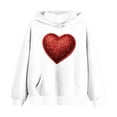 thumbnail image 5 of Lorytime Kids Long Sleeve Hoodies for Teen Girls Valentine Crewneck Sweatshirts Heart Tops with Pocket Loose Tops, 5 of 5