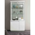 thumbnail image 2 of Whiteline Modern Living Cameron Vitrine High Gloss White, Back mirror and LED light, 2 adjustable shleves, 2 glass doors, 2 self-close doors with 1 shleve in the bottom., 2 of 4