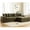 Green, variant on Square Armrests - Versatile Chaise Daybed Use - Living Room Setting - Luxurious Corduroy Sofa
