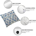 thumbnail image 4 of Acheng Lily Leaf Ginkgo Biloba Flower Throw Pillow Cushion Blue and White Geometric Flower Pillow Cover Chinoiserie Toss Pillows White Pillows for Sofa Living Room,2 Pcs White, 4 of 6