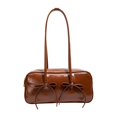 thumbnail image 1 of Bolso de hombro de cuero PU bolso de viaje con bolso con cremallera para la oficina al aire libre viaje al aire libre marrón, 1 of 8