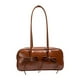 thumbnail image 1 of Bolso de hombro de cuero PU bolso de viaje con bolso con cremallera para la oficina al aire libre viaje al aire libre marrón, 1 of 8
