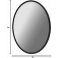 thumbnail image 3 of Better Bevel 36” x 36” Black Rubber Framed Mirror | Round Bathroom Wall Mirror, 3 of 16