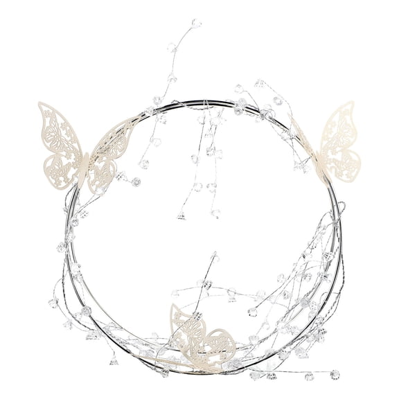 Luxshiny 1Set Silver Cake Decor with Butterfly Rhinestone Design for Beautiful Cake Presentation