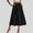 Black plus size midi skirt a1, variant on Uscallm Women Plus Size A-Line Pleated Flowy Midi Skirts Casual Boho Elastic Waist Basic Vacation Beach Skirt, Dark Gray 3XL