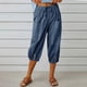 thumbnail image 1 of WILLBEST Pantalones Casuales para Mujer, Pantalones Harén Holgados de Cintura Alta Elástica con Bolsillos, Pantalones Casuales Recortados para Un Estilo y Comodidad Sin Esfuerzo. XXXL, 1 of 7