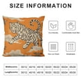 thumbnail image 6 of COMIO  2PCS Pillow Case Room Cushion Cover for Home Chinese Traditional Style Tiger Orange Pattern Throw Pillow Covers(White Stripe Orange Tiger), 6 of 6