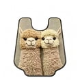 thumbnail image 2 of Sruoe Toilet Rug U Shaped 16x20 Inch, Double Alpaca Print U‑Cut Microfiber Floor Mat, U-Shaped Contoured Toilet Rugs for Bathroom, Non‑Slip Bathroom Decor Rug for Toilet Base Home Decor, 2 of 9