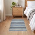 thumbnail image 3 of ODIKA 2'x3' Ultra-Soft Accent Mat, Striped Vintage Farmhouse Colorblock Bands Distressed Border None Washable, Bare feet friendly, Easy Care Indoor rug for Bedside, Footrest, 3 of 7