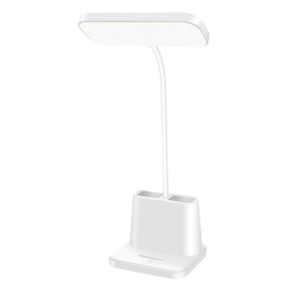 Dnogom Eye Caring Dimming Desk Lamp, USB Charging Study Table Lamp With Pen Storage,for Office Bedroom Dormitory Desk Light