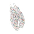 thumbnail image 2 of Gupgi 1-6Y Kids Girls Easter Jumpsuits Toddler Strap Sleeveless Rabbit Print Suspender Pants with Pockets, 2 of 9
