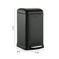 thumbnail image 6 of happimess Betty Retro Mini 3.2-Gallon Step-Open Trash Can, Charcoal Black, HPM1012B, 6 of 10