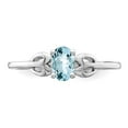 thumbnail image 4 of Auriga Fine Jewelry 925 Sterling Silver Aquamarine Solitaire Engagement Ring Size 8 for Women, 4 of 8