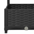 thumbnail image 7 of vidaXL 31.5"x15.7"x47.8" Black PP Solid Print Planter Boxes with Trellis, 7 of 7