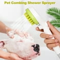 thumbnail image 2 of Multi-Color ABS Pet Massage Shower Sprayer with 2M Flexible Hose - Universal Adapter Compatible, Lightweight 145g, Compact 24x8.2x5.2cm Design for Efficient Pet Bathing (Blue/Gray/Yellow Options), 2 of 6