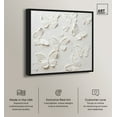 thumbnail image 3 of Butterflies In Ivory Canvas Elegant White Gold Wall Art by Art Remedy, Black Frame, 40" x 40", 3 of 8