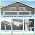 thumbnail image 3 of Sesslife 6' x 4' Outdoor Storage Shed, Patio Galvanized Steel Metal Shed with Lockable Doors and Adjustable Shelves, Garden Shed with Floor Frame and Vents for Tools, Lawn Mover, Bike, Dark Gray, 3 of 8
