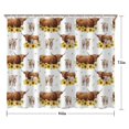 thumbnail image 5 of White Highland Cow Sunflower Calf Pattern Shower Curtain 84"x72" ,Bathroom Decorative Shower Curtains Set with 12 Hooks,Modern Waterproof Washable Shower Curtain, 5 of 6