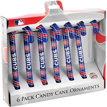 Candy Cane Ornament Set, Chicago Cubs