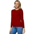 thumbnail image 3 of LANPULUX Chandail en Laine Mérinos 100 % pour Femmes, Manches Longues, Col Roulé, Col Rond, 3 of 6