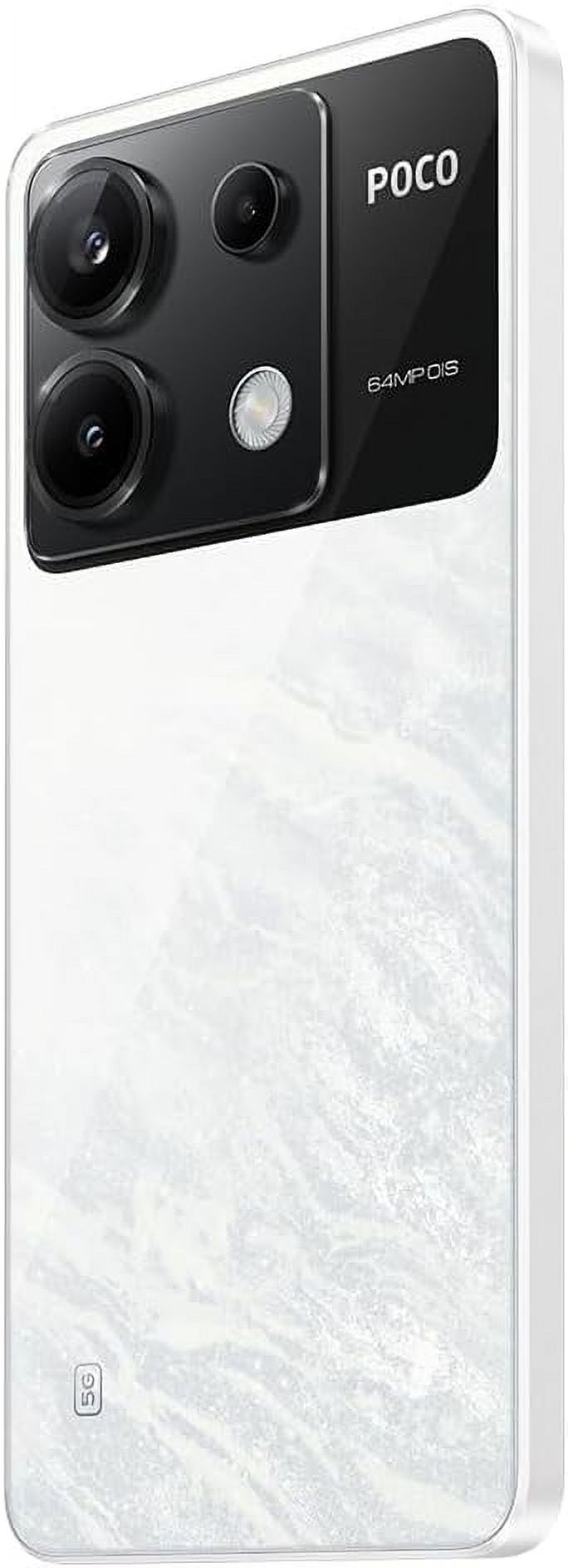 Xiaomi Poco X6 5G + 4G LTE Global Unlocked (256GB + 8GB) GSM 6.67" 64MP Triple Camera (Tmobile Mint Tello Global) (White Global ROM)