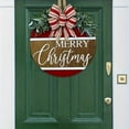 thumbnail image 3 of Merry Christmas Wall Wreath,Red Artificial Christmas Wreath with Bowknot,Front Door Ornament,Indoor Outdoor Christmas Decor, 3 of 4