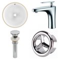 thumbnail image 1 of 16.5-in. W CUPC Round Bathroom Undermount Sink Set In White - Chrome Hardware - Overflow Drain Incl. AI-25918, 1 of 9