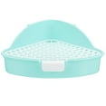 thumbnail image 1 of MasteelfCA Triangle Potty Trainer Corner Bunny Toilet Guinea Pig Litter Bedding Plastic Box Pet Pan for Rabbit, 1 of 9