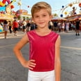 thumbnail image 5 of Afdoent Girls Sequin Applique Sleeveless Tank Top Party Performance Shiny Glitter Casual Tee For Toddler Youth Child 180, 5 of 6